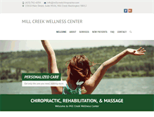 Tablet Screenshot of millcreekchiropractor.com